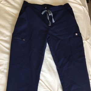 Figs Yola skinny scrub pants, navy -XS
